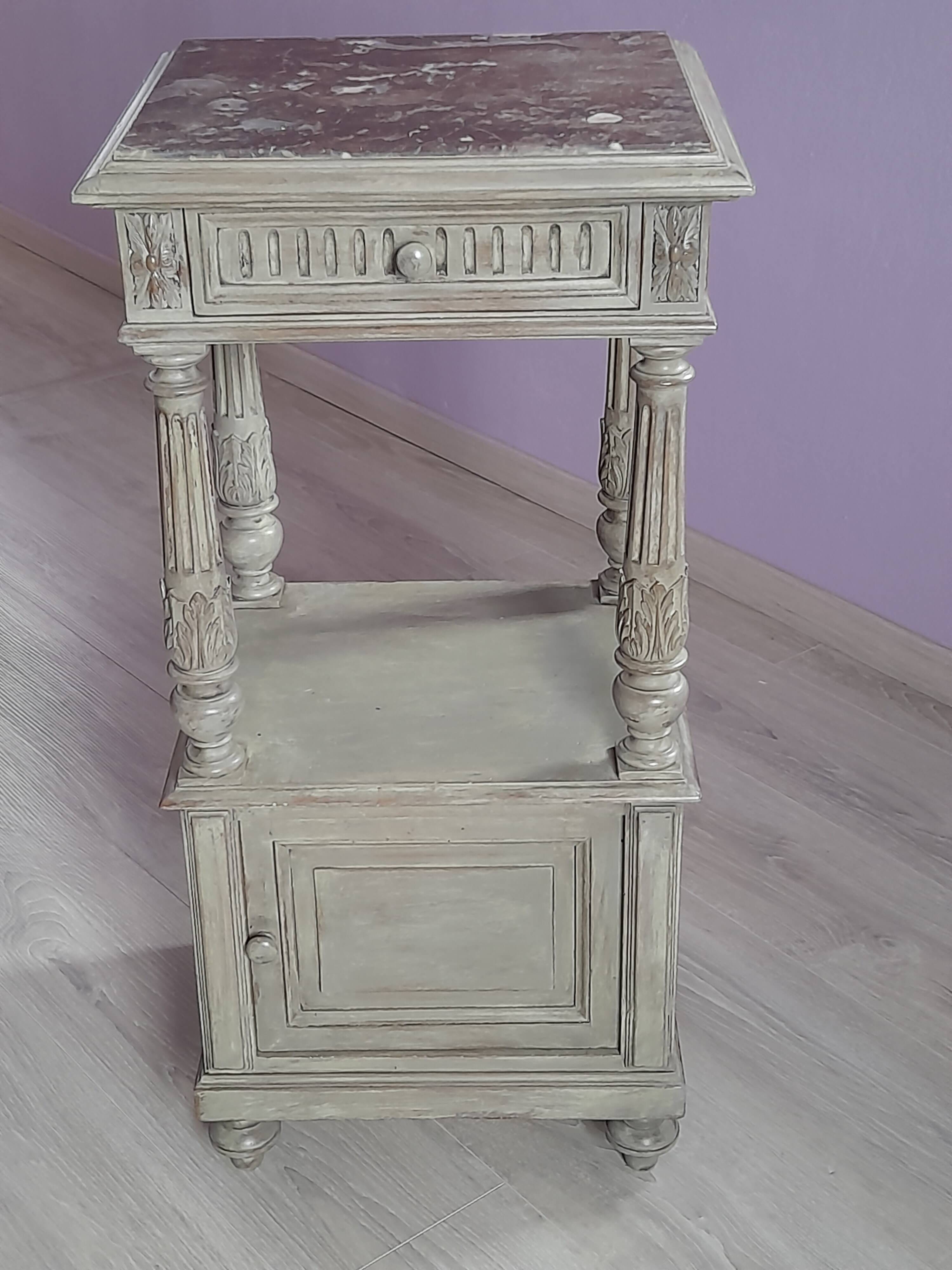 Lacquered bedside table early 20th century