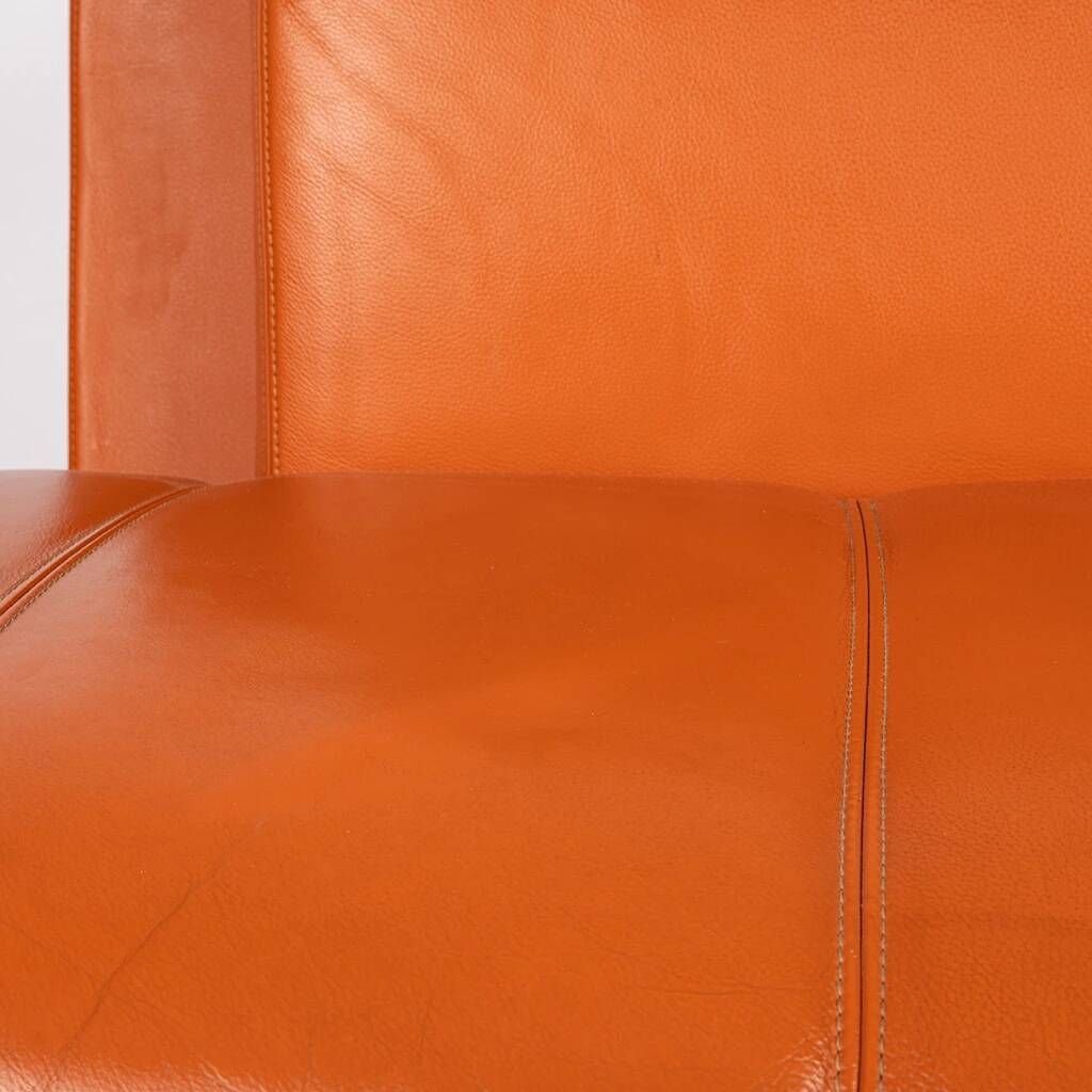 A unique armchair made of genuine leather and designed by the luxury Italian brand Moroso.