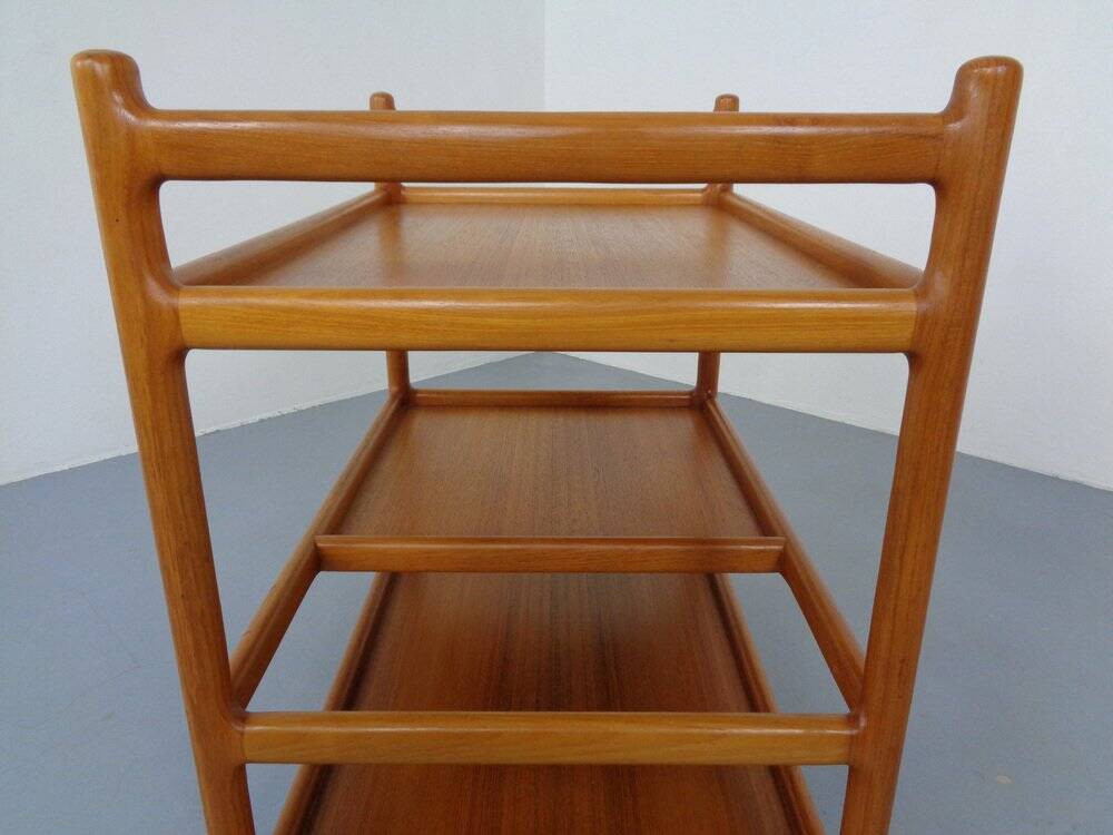 Danish Teak Serving Cart by Johannes Andersen for CFC Silkeborg, 1960s