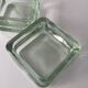 Solid square ashtray made of thick glass