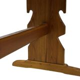 Vintage Pinewood Dining Table Desk with Drawer 60s Design