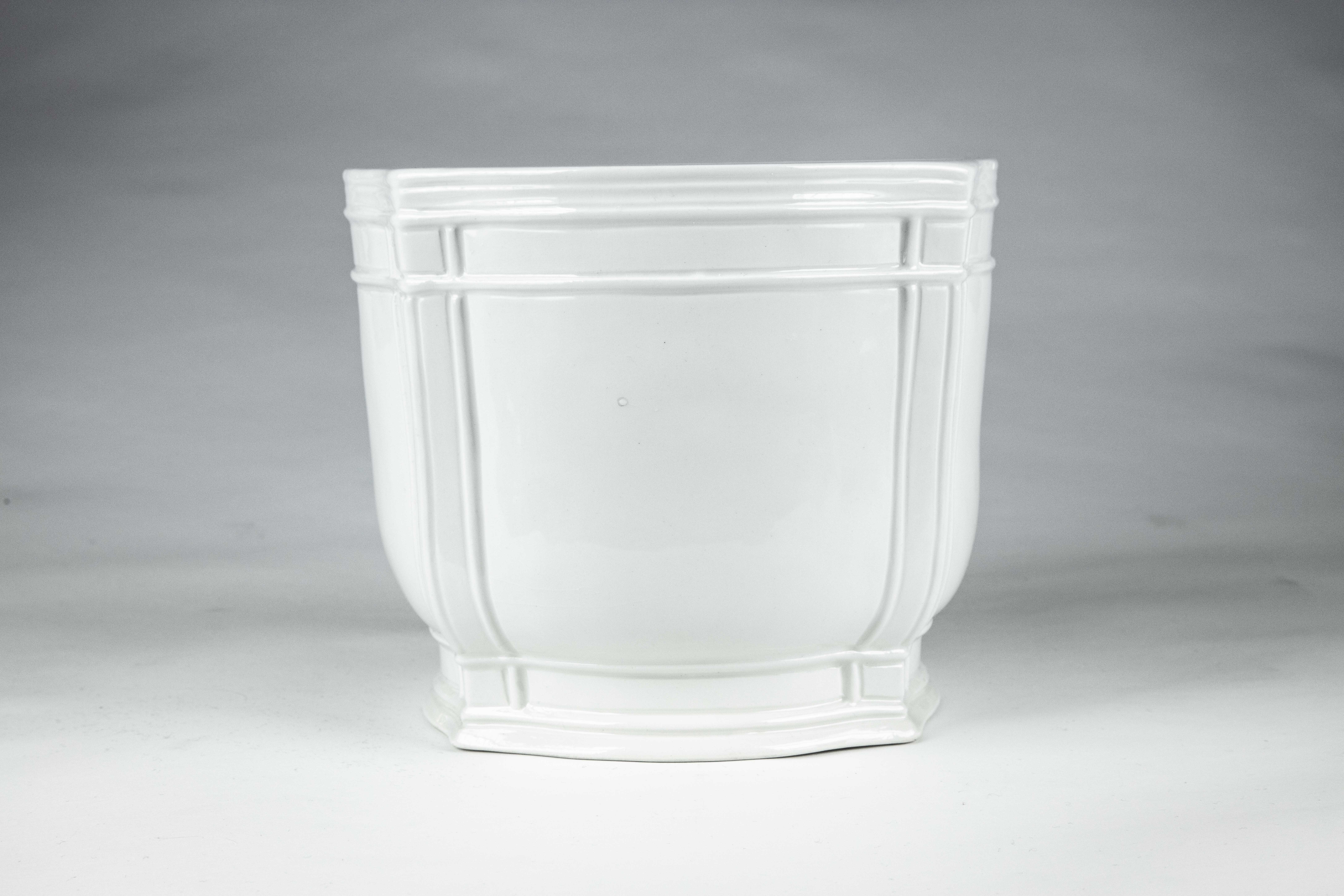 Faience Pot Cover signed Christian Dior White color