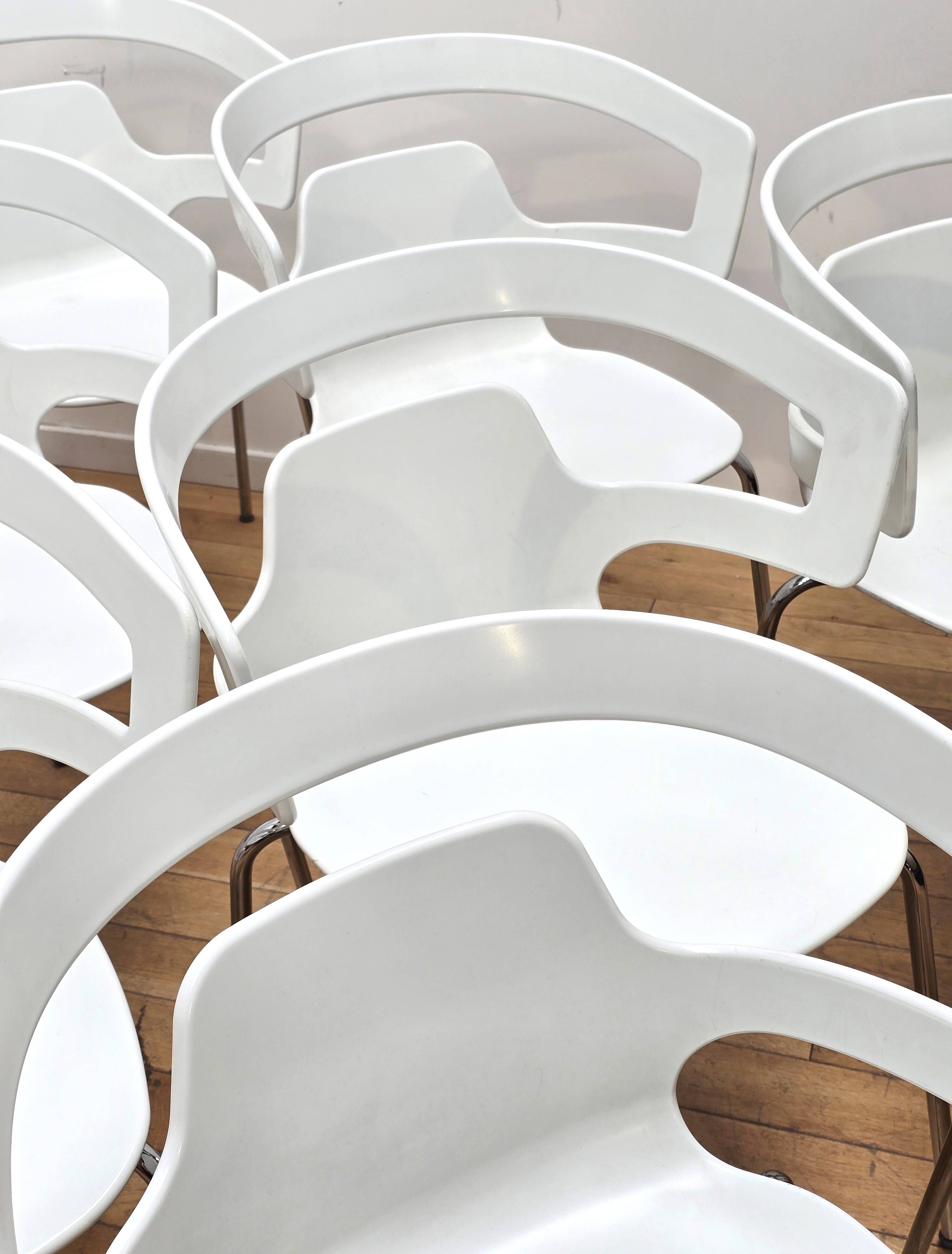 Suite of 8 Segesta 500 chairs, Alias