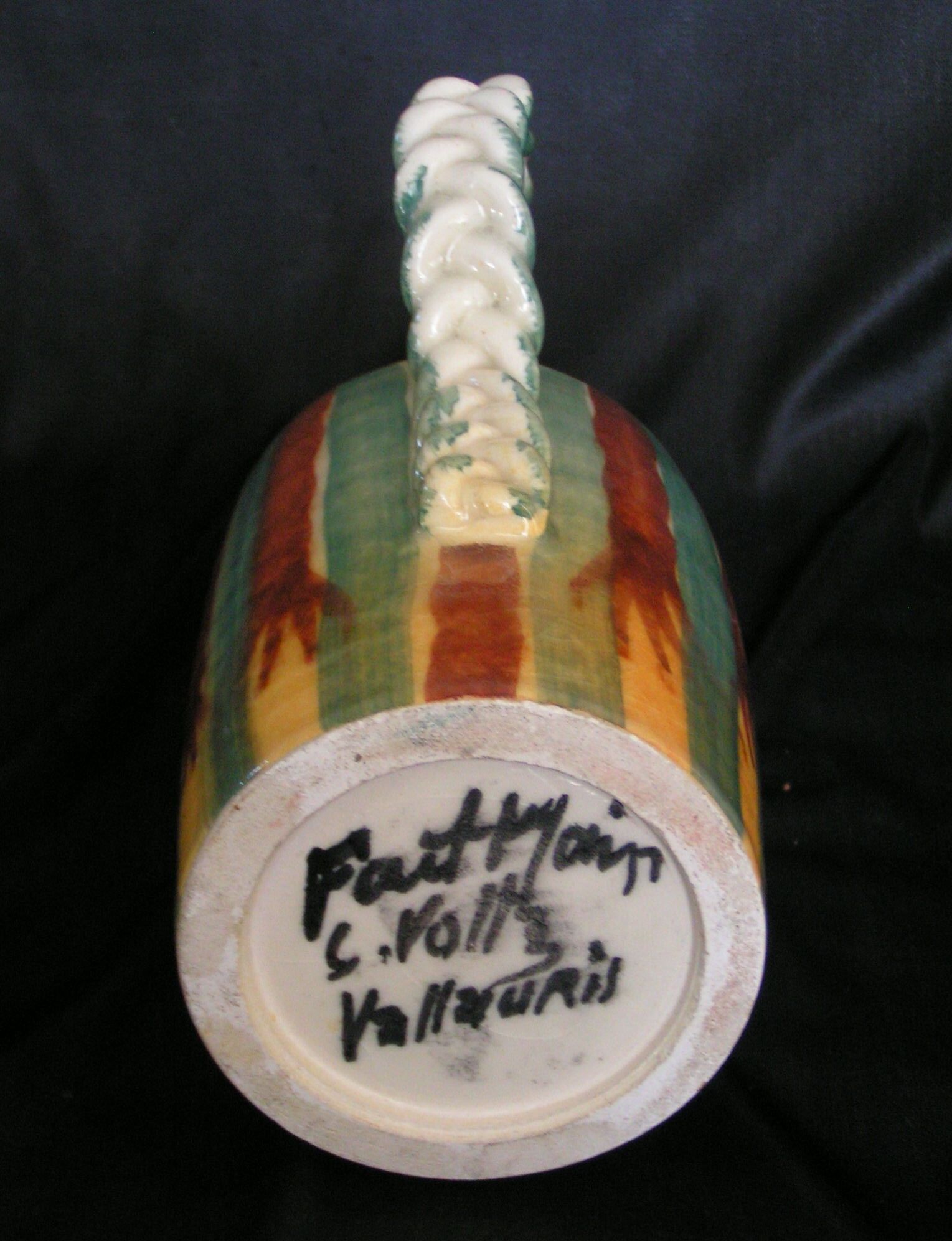 Vallauris pitcher in glazed earth