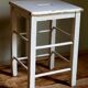 Workshop stool in vintage patinated solid wood