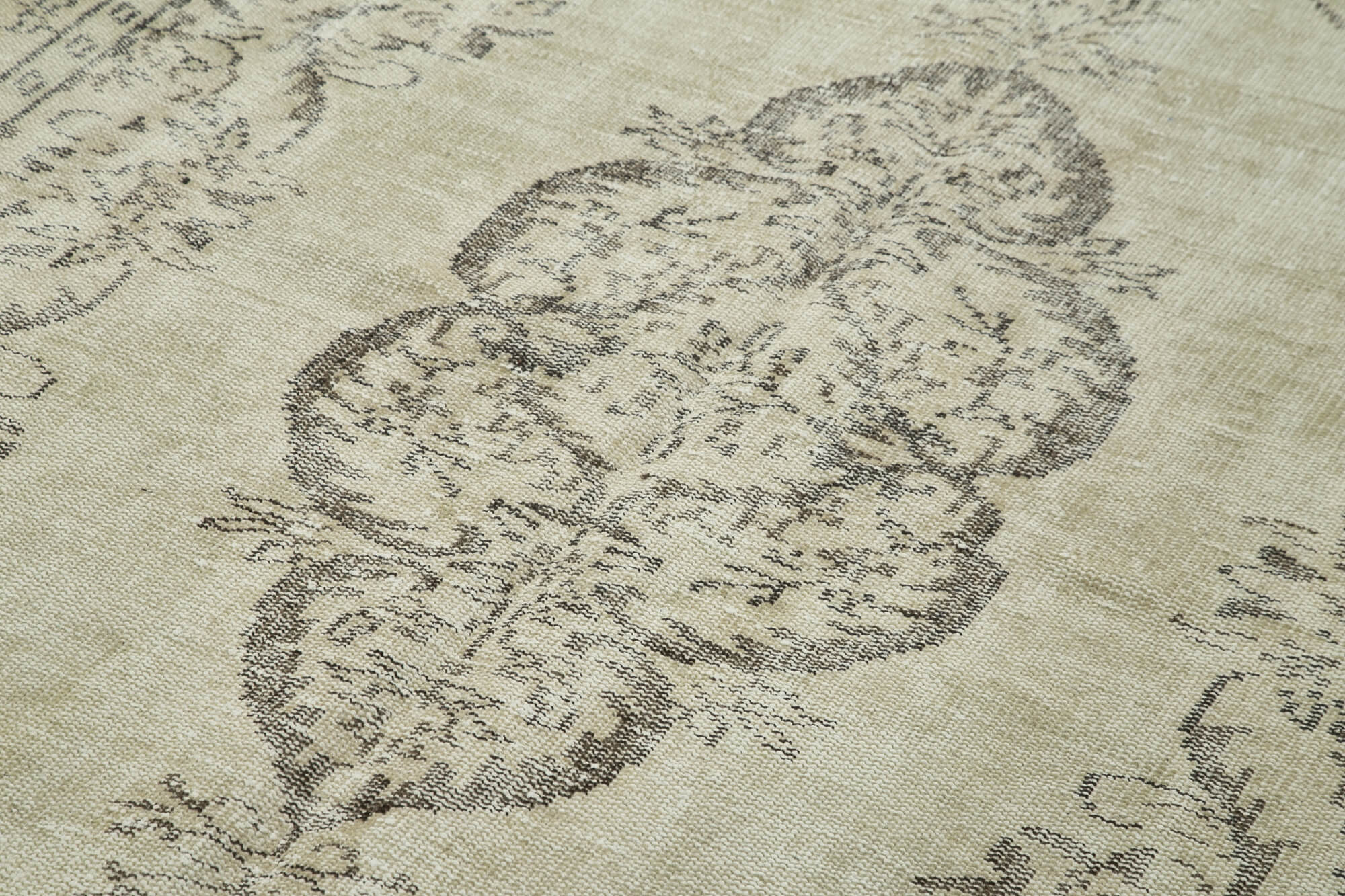 Handmade vintage oriental beige rug 169 cm x 291 cm