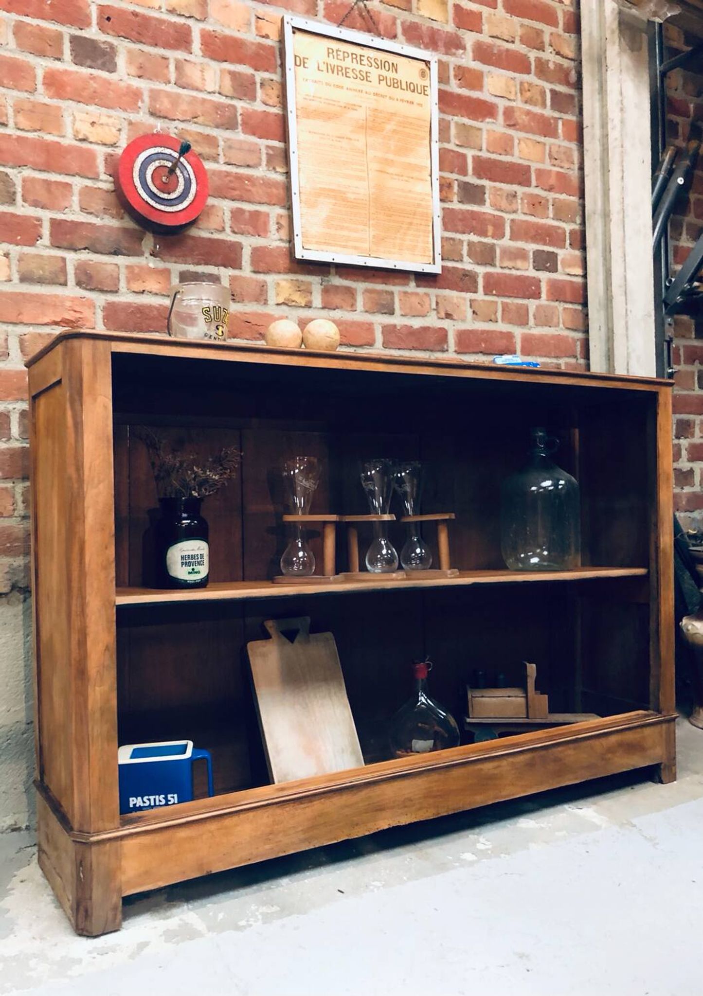Old small counter and its elm dresser