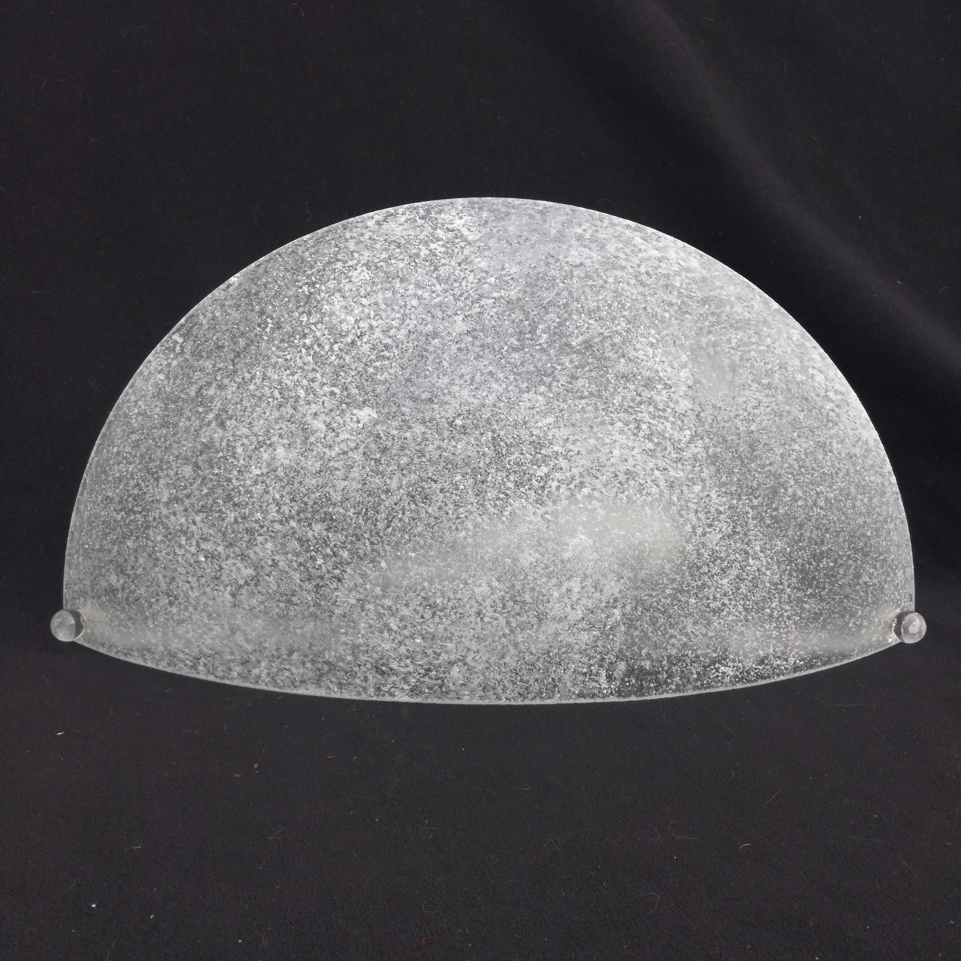 Drimmer Half-Moon Wall Lamp in worked glass 40 cm