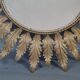 Mirror sun acanthus sheets vintage gold metal 50s