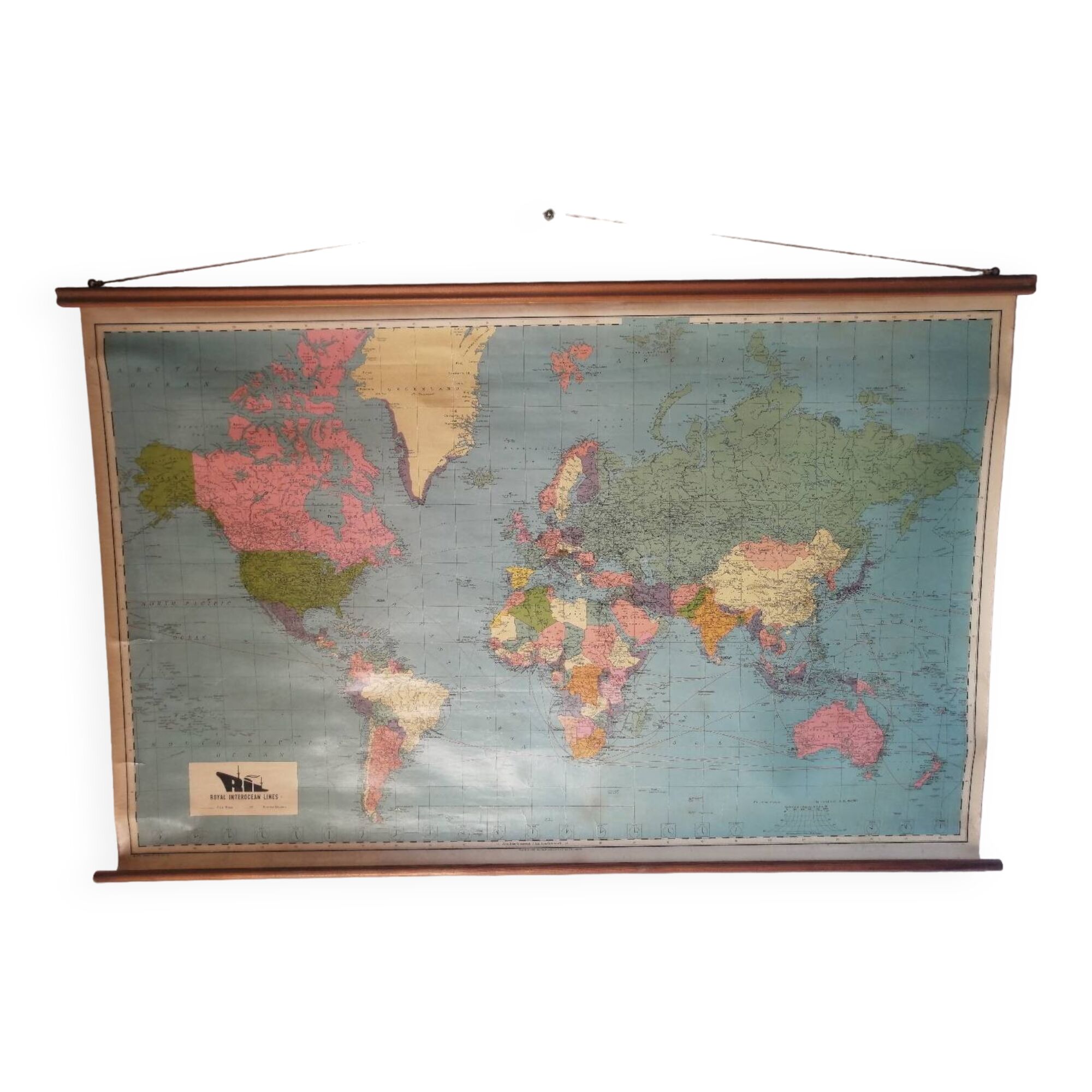 Old world map Royal Interocean Lines