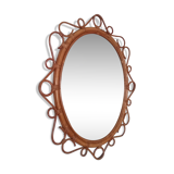 Miroir vintage en rotin 65x55cm