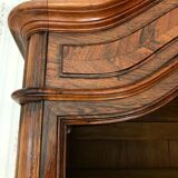 Bonnetière antique wardrobe with beveled ice interior elm magnifying glass style rocaille louis xv