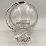 Ice bucket silver metal crystal block 1970