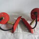 Appliques rouges vintage Aluminor