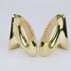 Pair of Carl Auböck Flat Iron bookends in brass and rattan #3530, Vienna, Austria
