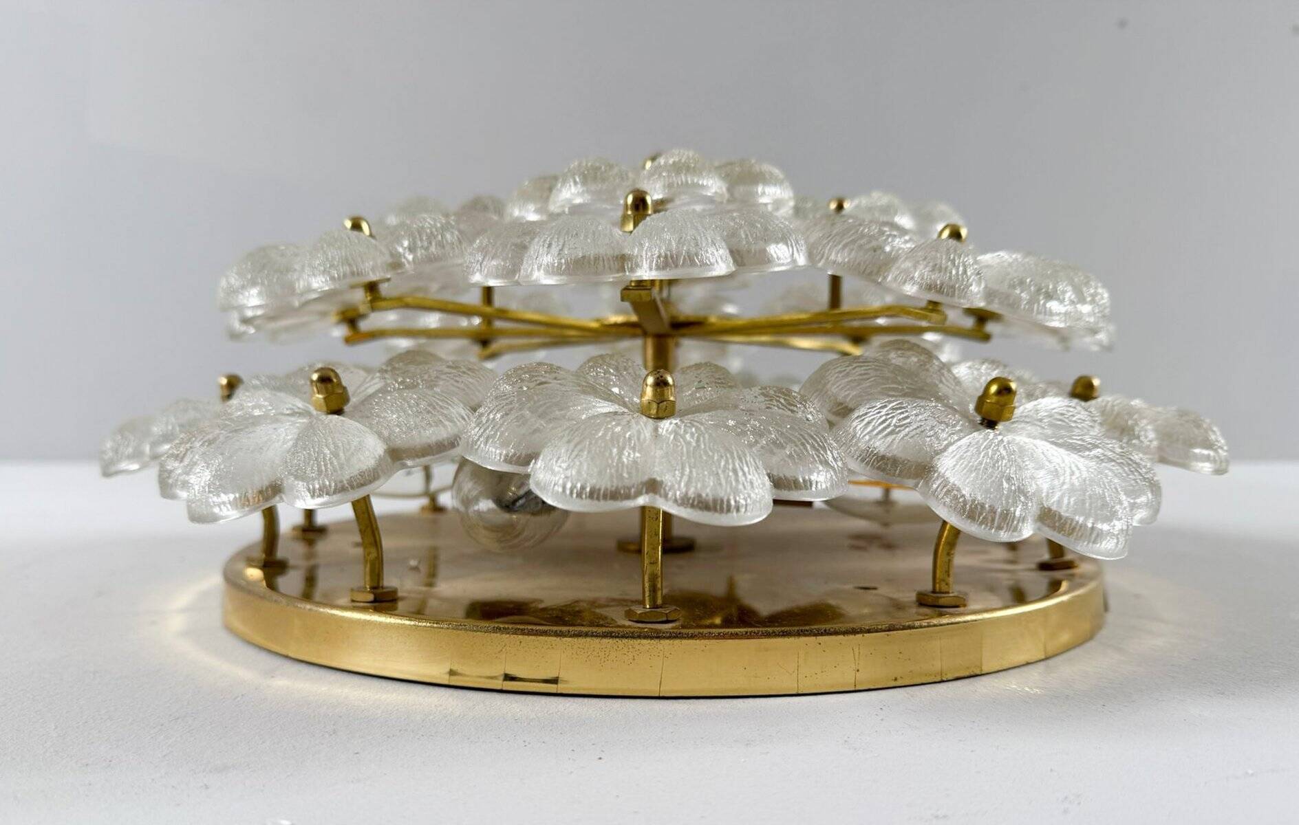 Modern mid-century wall lamp with floral pattern by Ernst Palme, 1960s