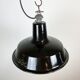 Industrial Black Enamel Hanging Lamp from Reluma, 1950s