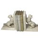 Art Deco, pair of crackled earthenware bookends featuring cats from Louvière around 1930.