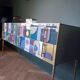 Coloured Murano glass and brass sideboard - 4 drawers