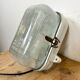 Industrial White Porcelain Wall Light with Ribbed Glass, 1970s