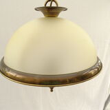 Suspension in opaque glass and solid brass