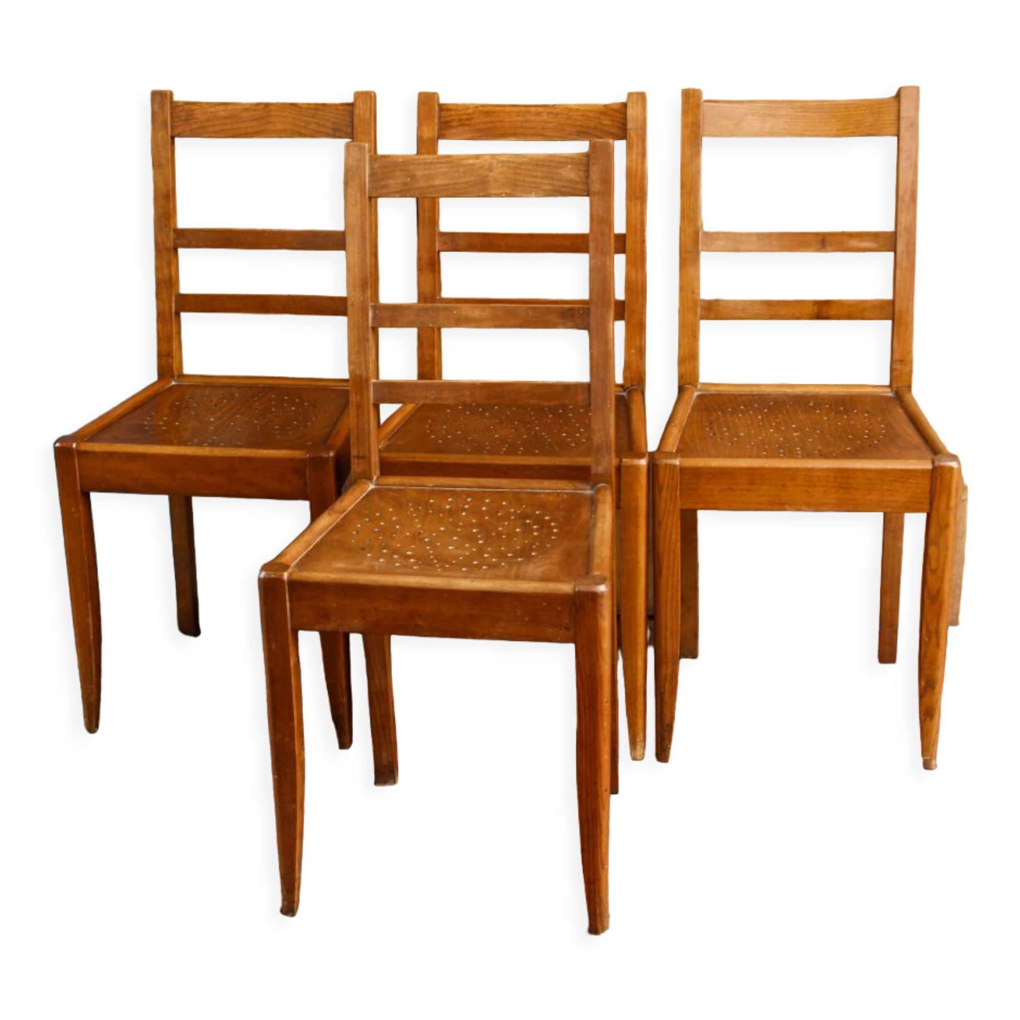 Set of 4 chairs period Reconstruction, solid wood