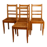 Set of 4 chairs period Reconstruction, solid wood
