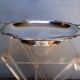 Louis XVI silver plated metal table centerpiece dish