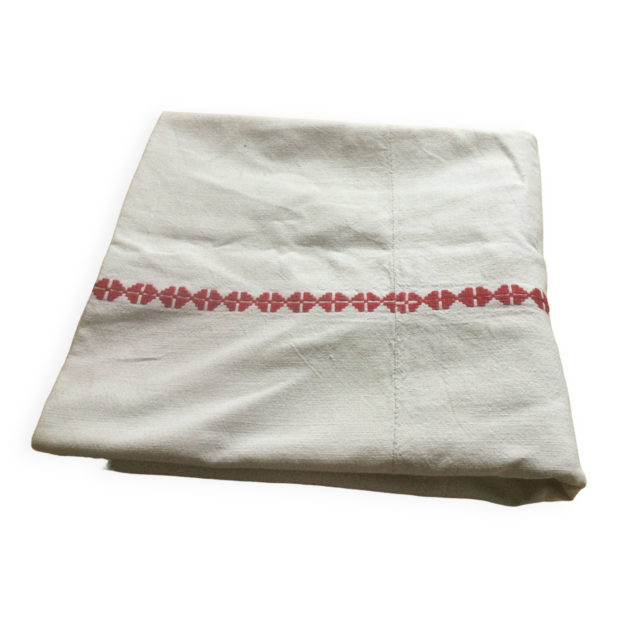 Old linen tablecloth