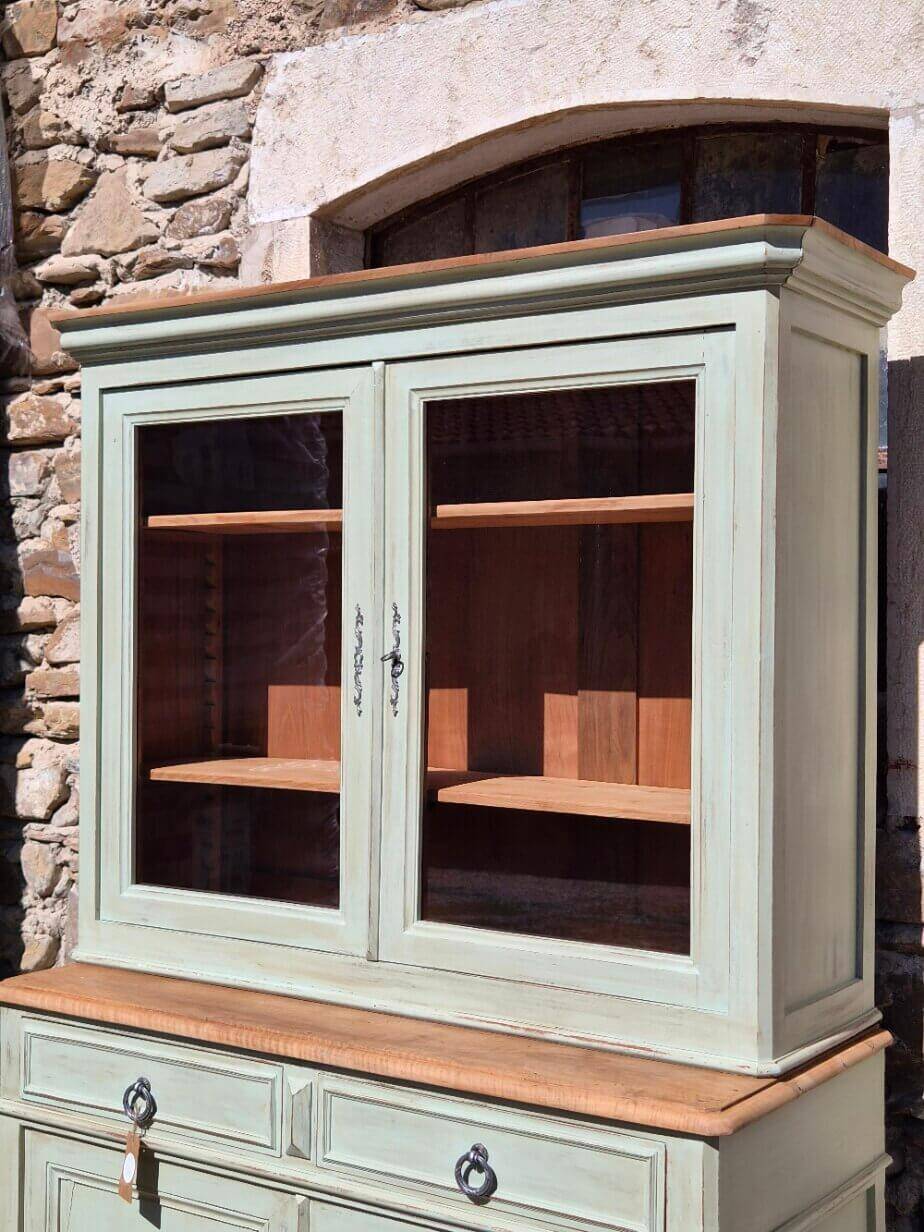 Display cabinet / two-body glass buffet, renovated | Basile