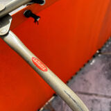 Vintage deckchair 1970 orange