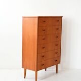 1950s Scandinavian Teak Chest of Six Drawers