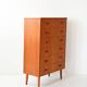 1950s Scandinavian Teak Chest of Six Drawers