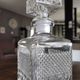 Vintage diamond-faceted glass whisky decanter