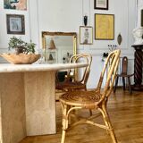 Pair of vintage Italian rattan chairs