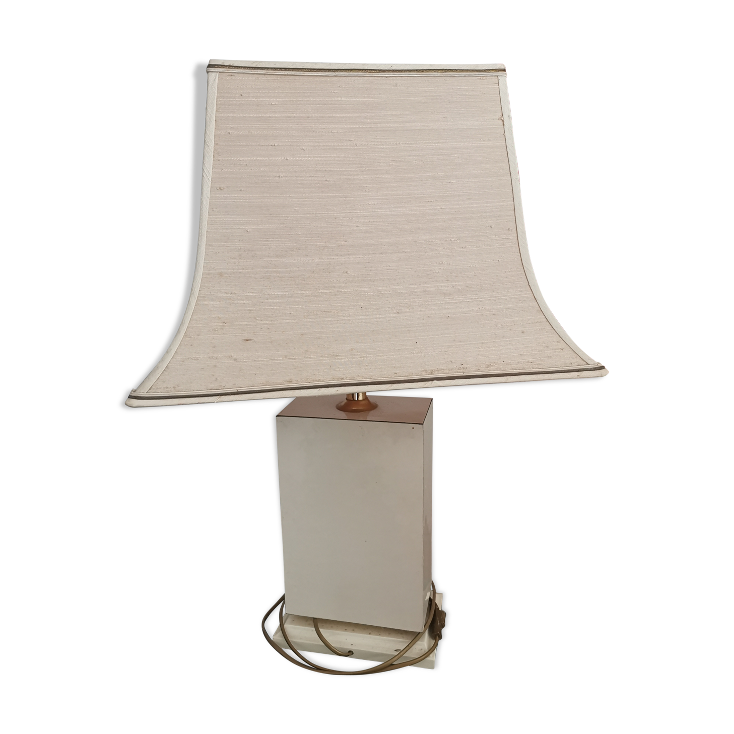 Asian-inspired white lamp