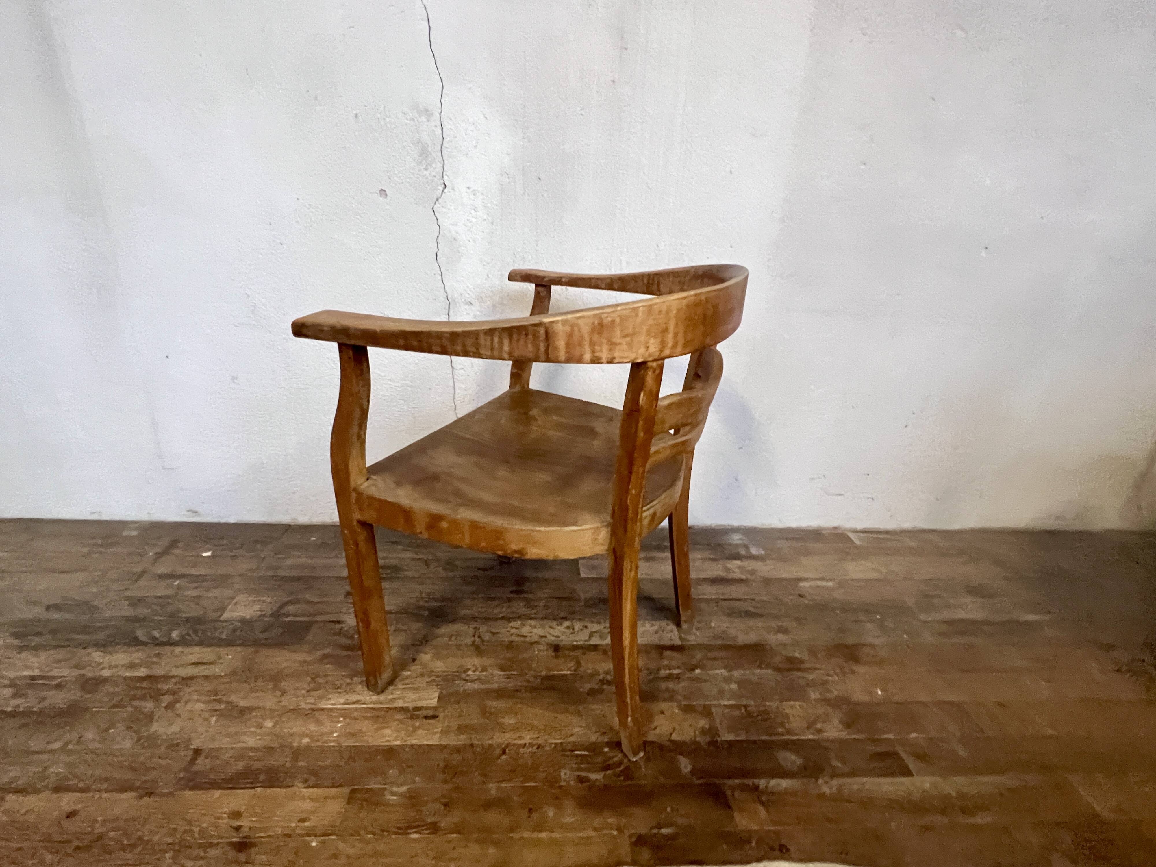 Vintage beech armchair