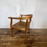 Vintage beech armchair