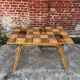 Vallauris rattan kitchen table with tiles