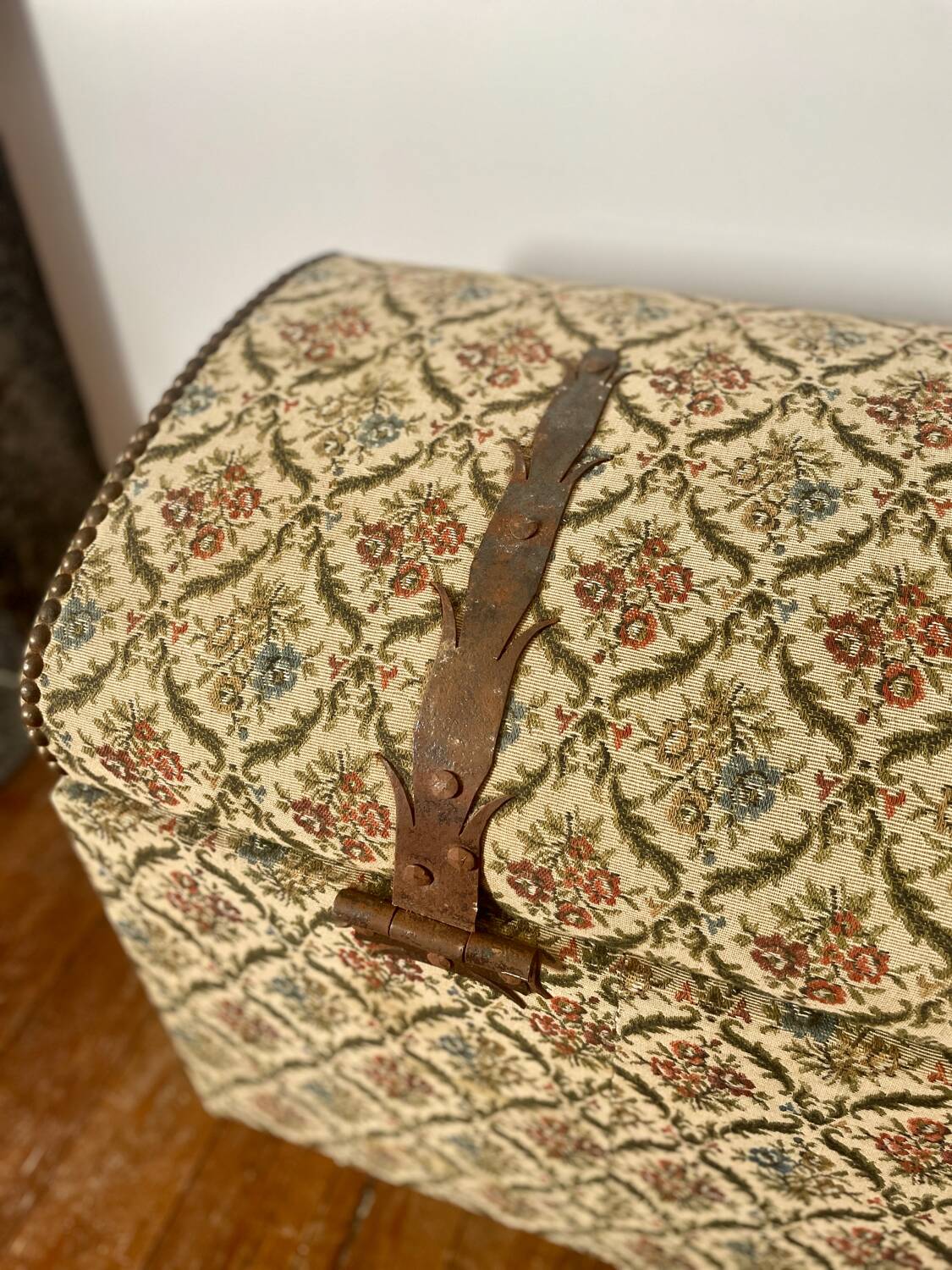 Antique tapestry chest