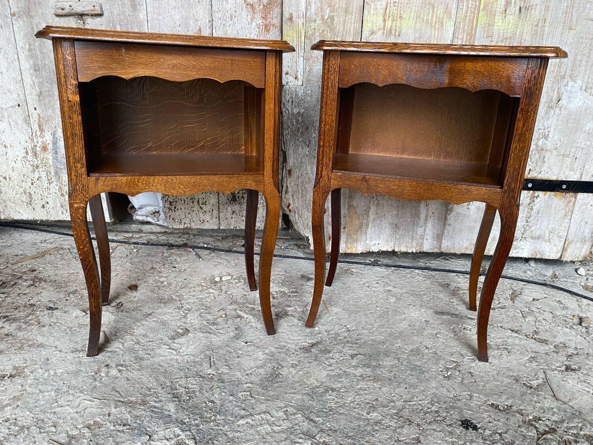 Louis XV Style Nightstand with Drawer + Vintage Case #D50