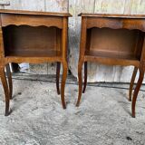 Louis XV Style Nightstand with Drawer + Vintage Case #D50