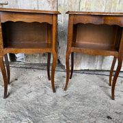 Louis XV Style Nightstand with Drawer + Vintage Case #D50