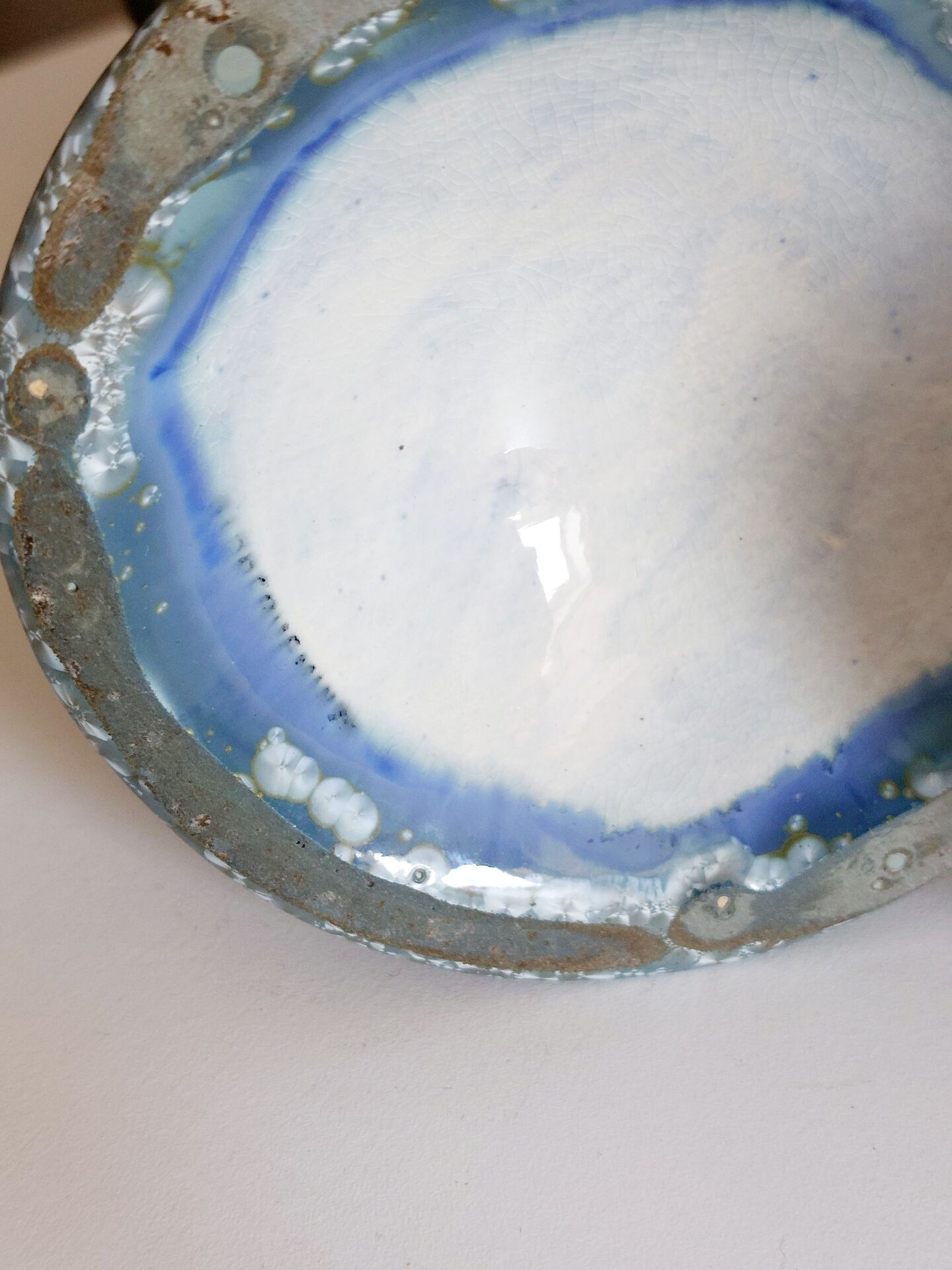 Pair of Sarreguemines vases with crystal glazes