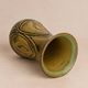 Khaki stoneware vase, wabi-sabi style, brutalist vintage ceramics.