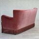 1970s, Danish 2-seater sofa, salmon pink furniture velour, oak wood.