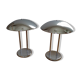Paire de lampes champignon design Robert Sonneman 1989
