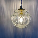 Vintage molded glass globe lamp