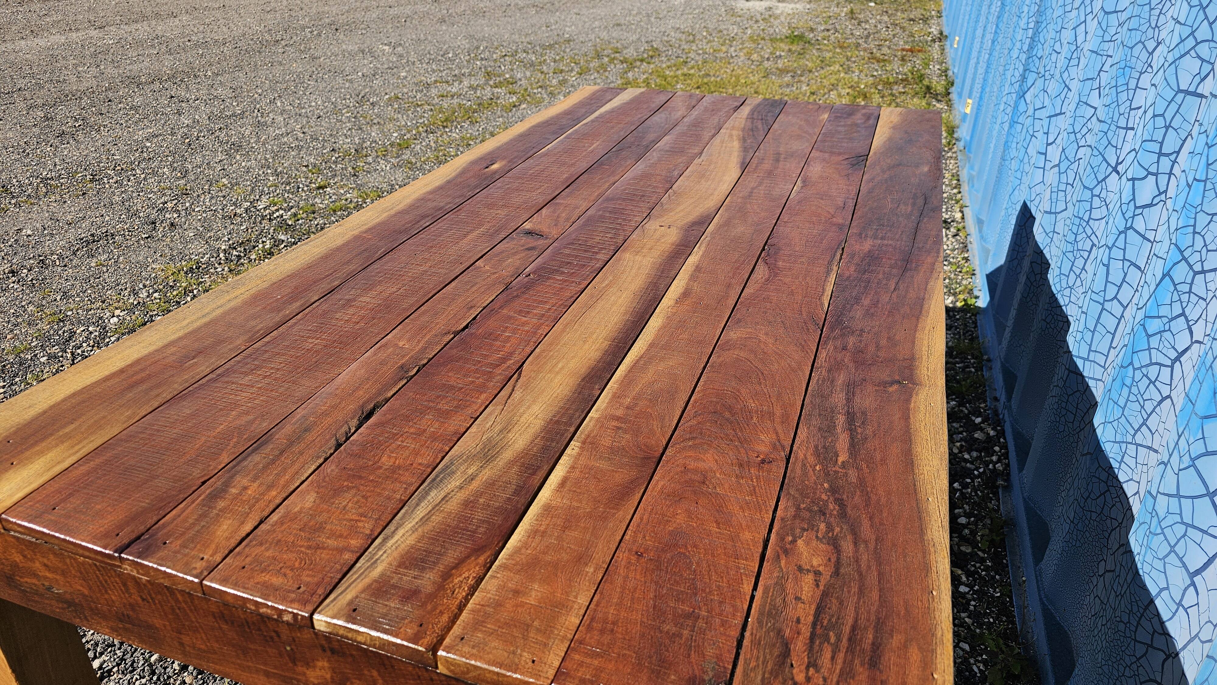 Rectangular teak dining table