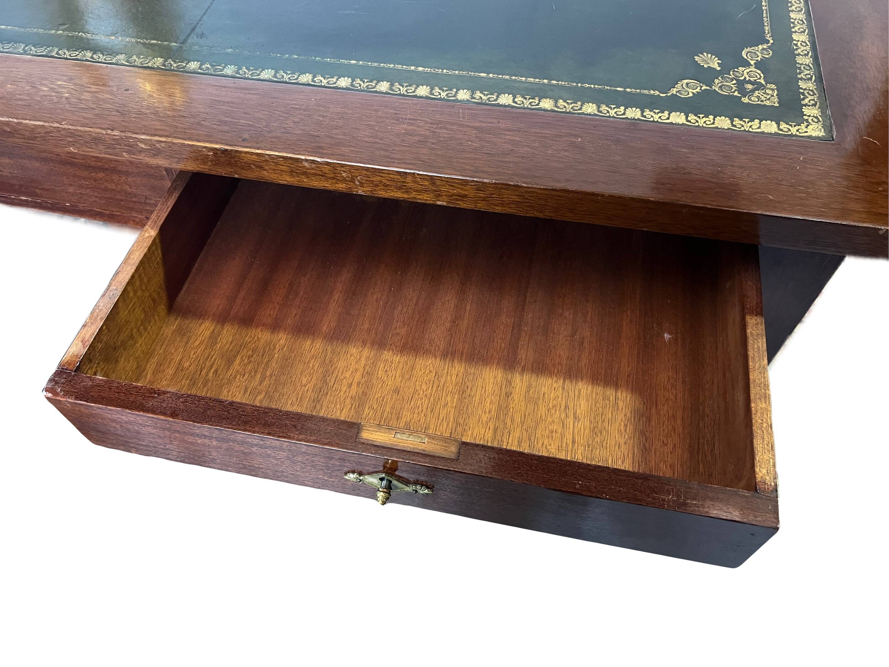 Large flat Louis XVI style desk